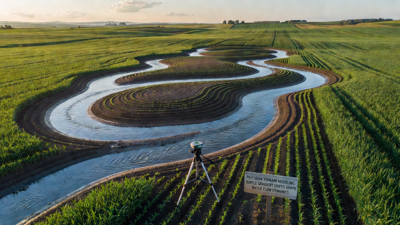 Precision Terrain Modeling: How Subtle Gradient Shifts Shape Water Flow Dynamics in Agricultural Fields